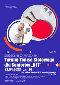 Zapraszamy seniorów na Turniej Tenisa Stołowego 